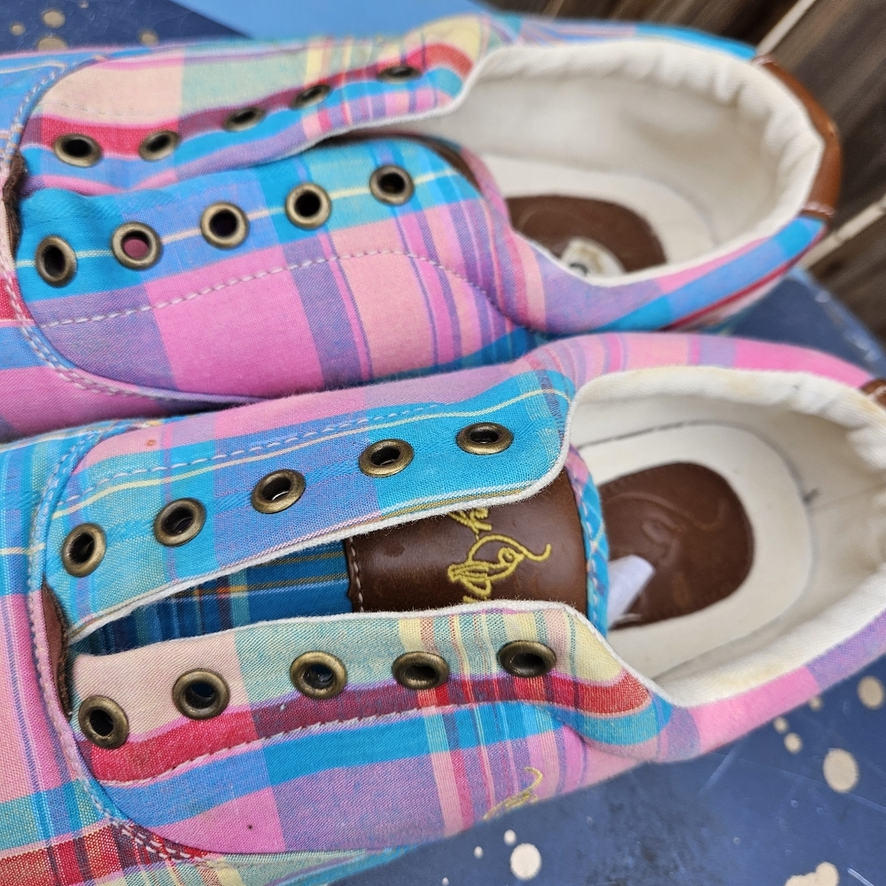 Baby Phat Colorful Plaid Sneakers Women Size 8 - Picture 7 of 16
